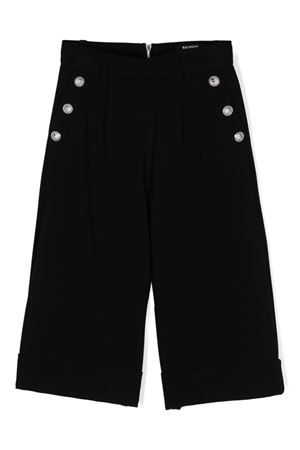 black viscose trousers BALMAIN PARIS KIDS | BV6C02J0371930AG